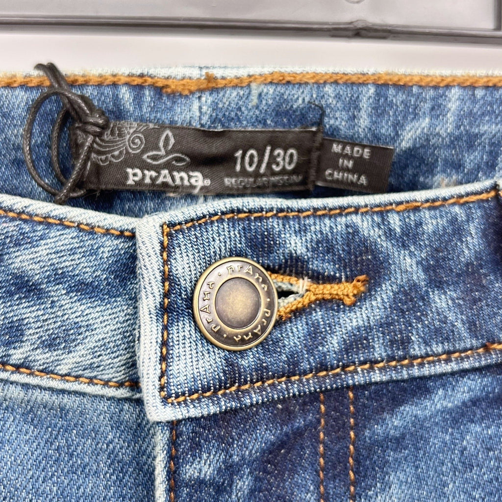 PRANA Womens Sienna Skinny Jeans Size 10 30x31 True Blue Stretch Mid Rise NWT