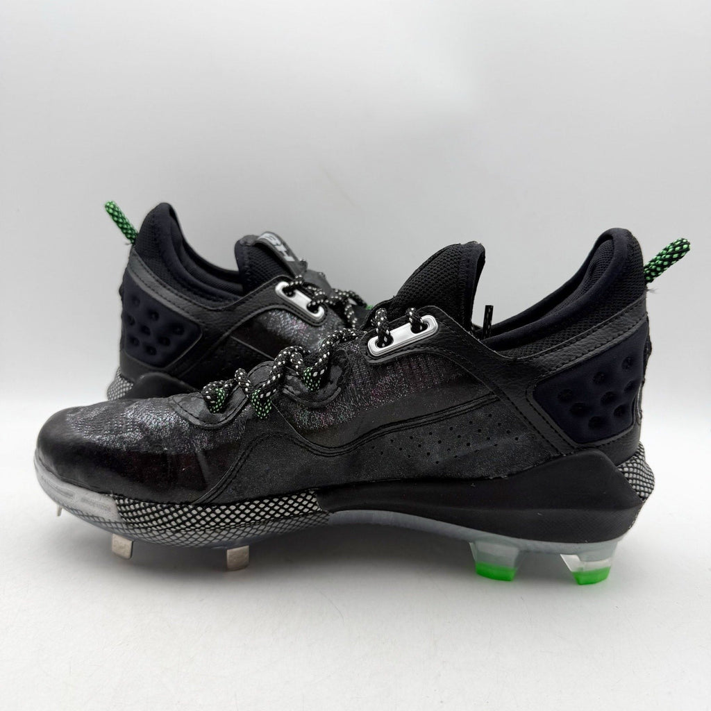 Under Armour Mens Harper 8 Low ST Metal Baseball Cleats Size 12 Black Green NWOB
