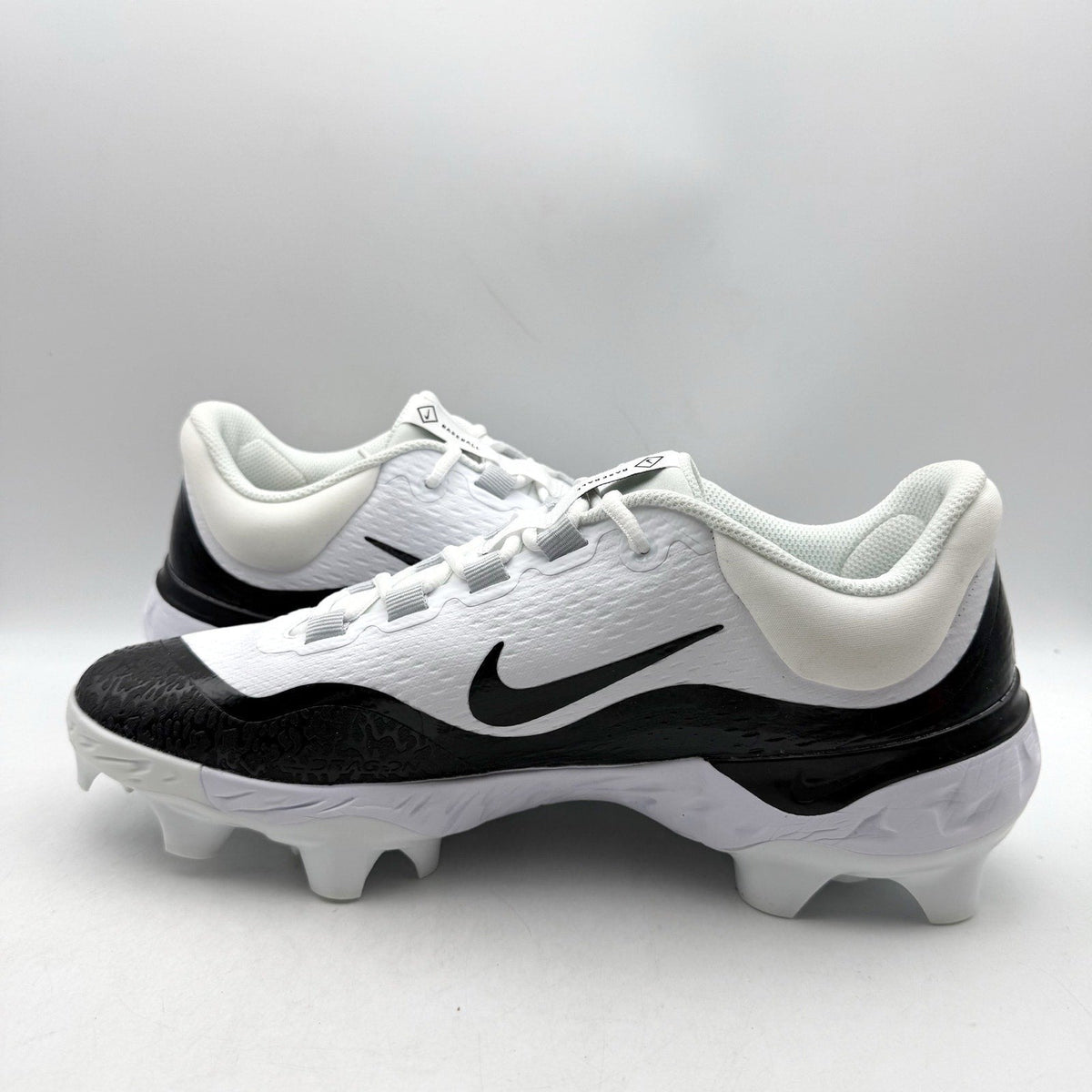 Nike MENS 11.5 Alpha Huarache Elite 4 Low MCS Baseball Cleats White FD6255 NWOB