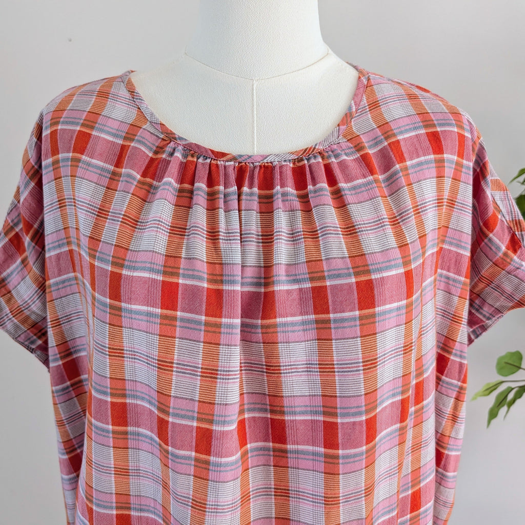 Madewell Cotton Plaid Top Shirt - M