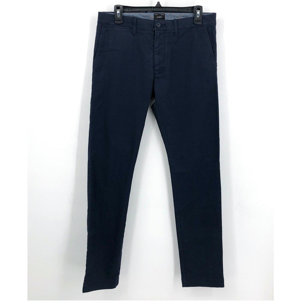 J.CREW Mens 484 Slim-fit Stretch Chino Pants 28x32 Navy Blue Flat AR885 NWT