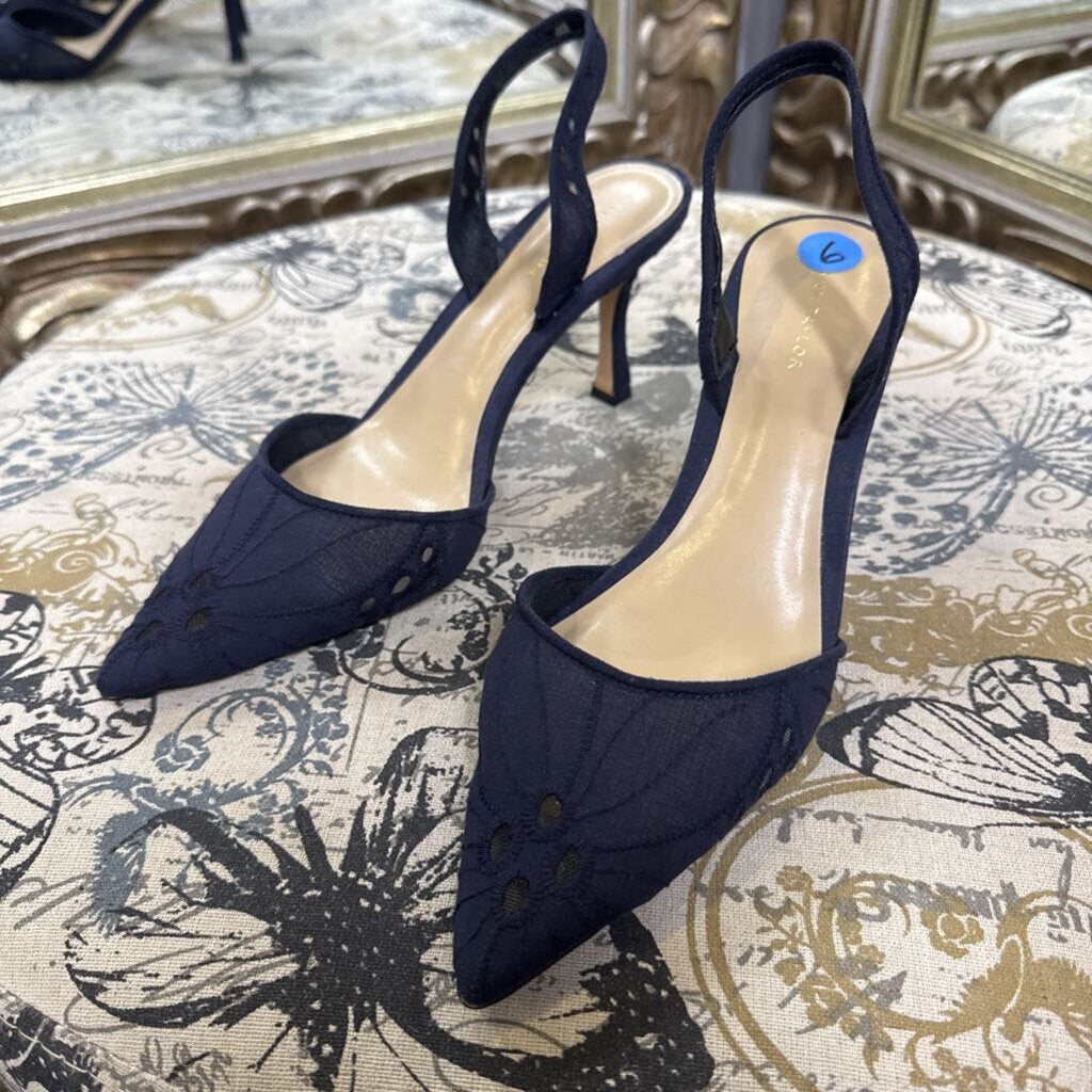 Ann Taylor NEW Point Toe Slingback Flower SHOES 6