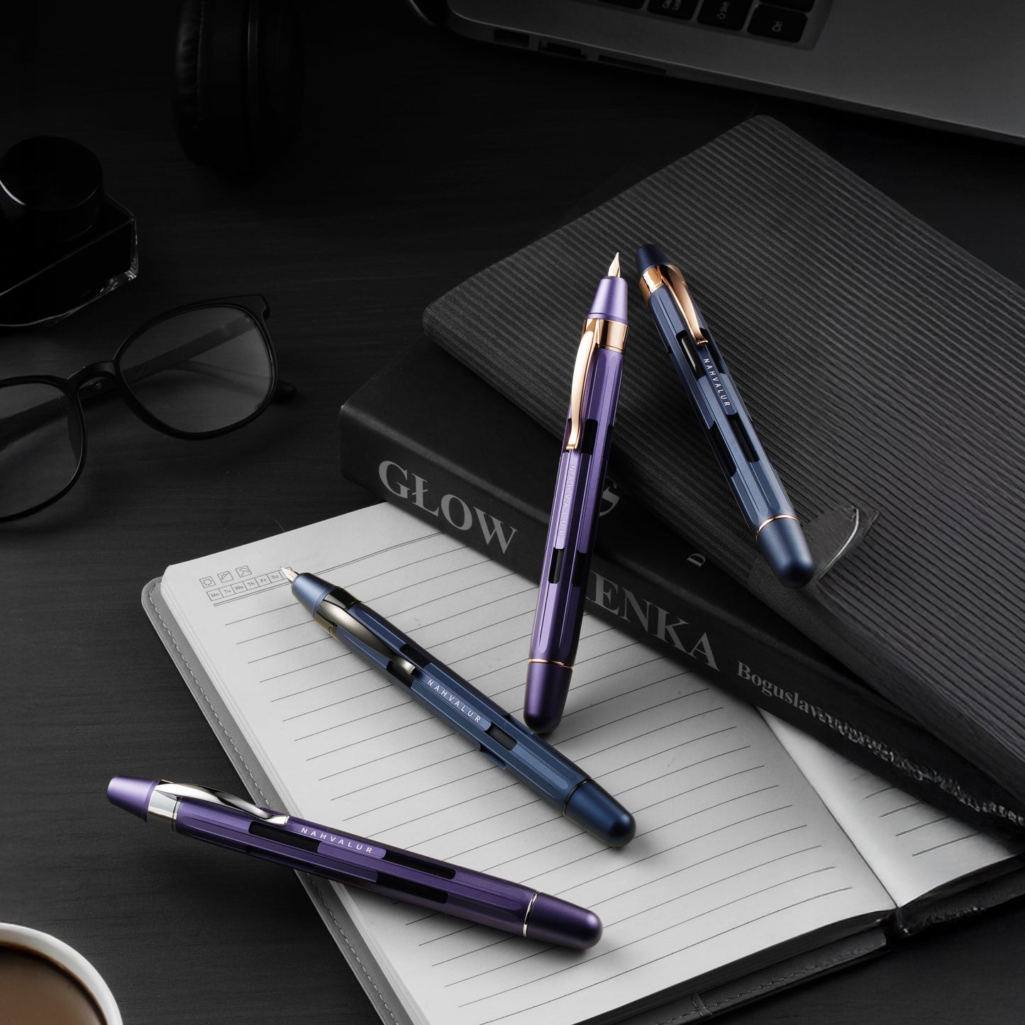 Nahvalur Eclipse Hepatizon Rose Gold Fountain Pen