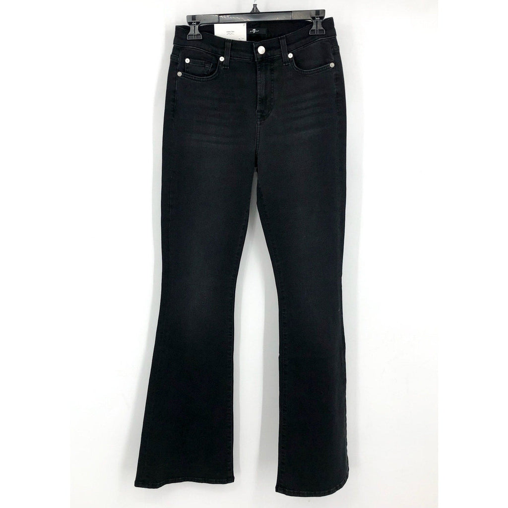 7 FOR ALL MANKIND Ali Classic Flare Jeans Size 27 US 4 Black Nights Stretch NWT