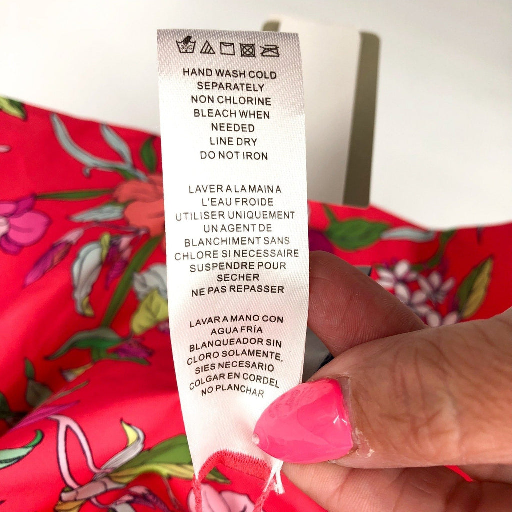 TOMMY BAHAMA Summer Floral Reversible Tankini Top Small Pink Gingham NWT