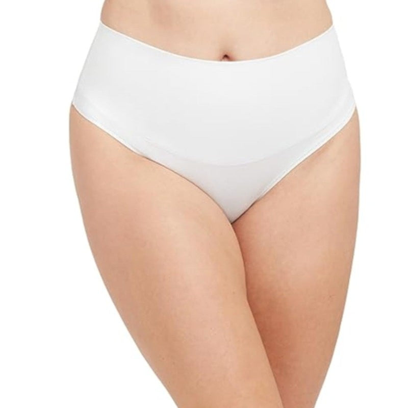 SPANX Women's Cotton Control Thong XL White Tummy Shaping 40052R NWT