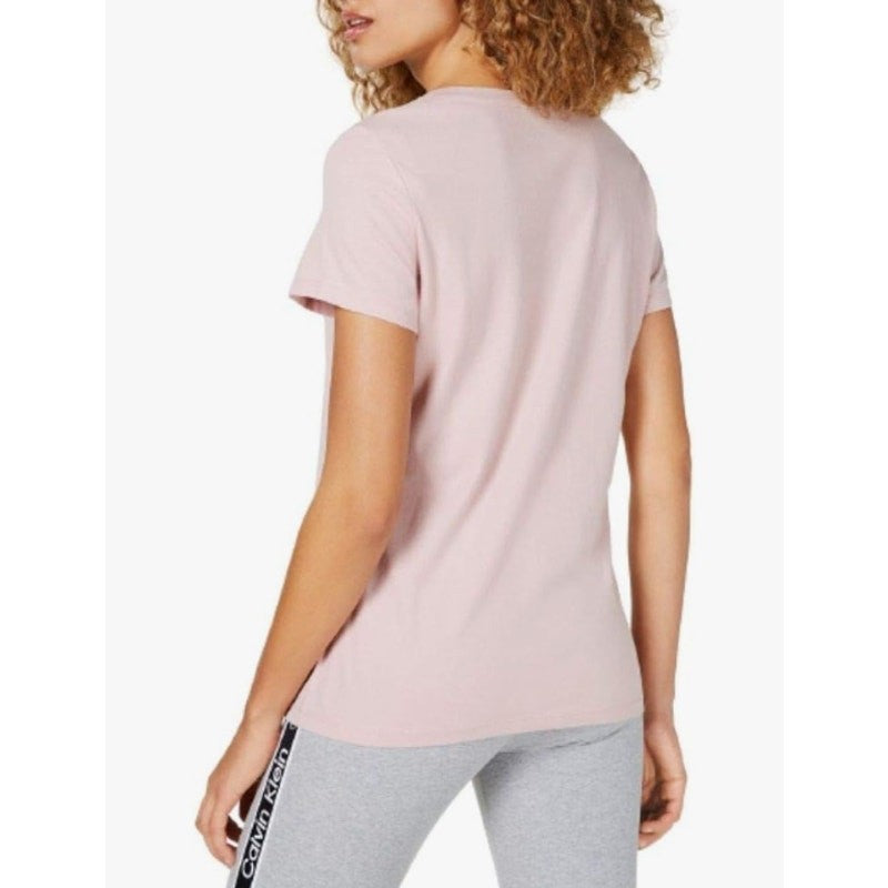 CALVIN KLEIN Women's V-Neck Tee Small Secret Pink Short Sleeve NWT