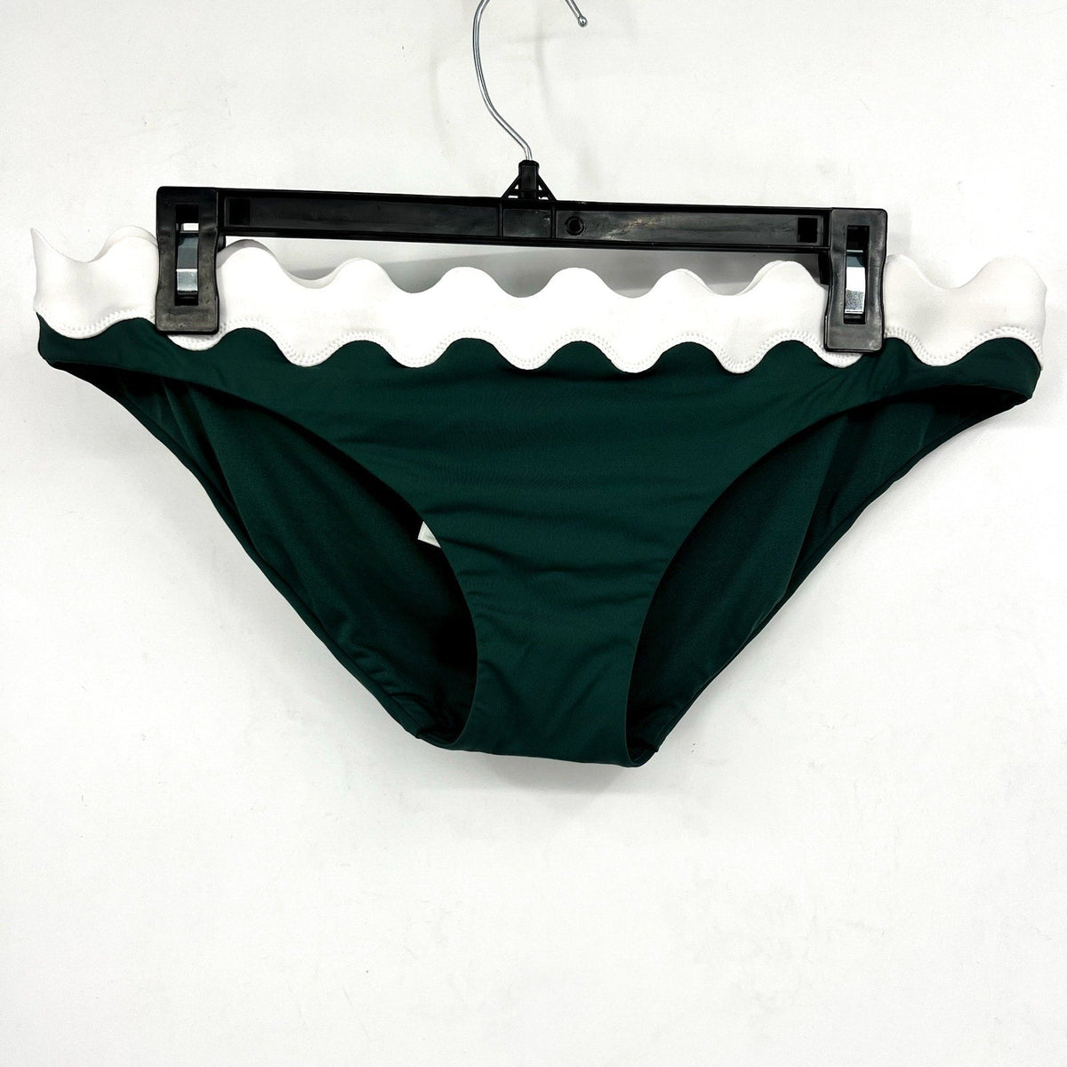 SEAFOLLY Women's Gia Ric Rac Hipster Bikini Bottom Size 8 Green White NWT