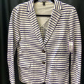 J Crew Stripe Cotton Blazer JACKETS S