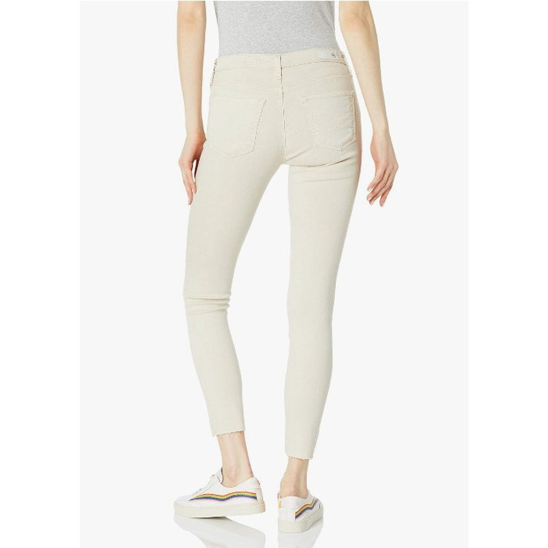 AG Adriano Goldschmied Womens The Legging Ankle Jeans Size 30R Cream Cords NWT