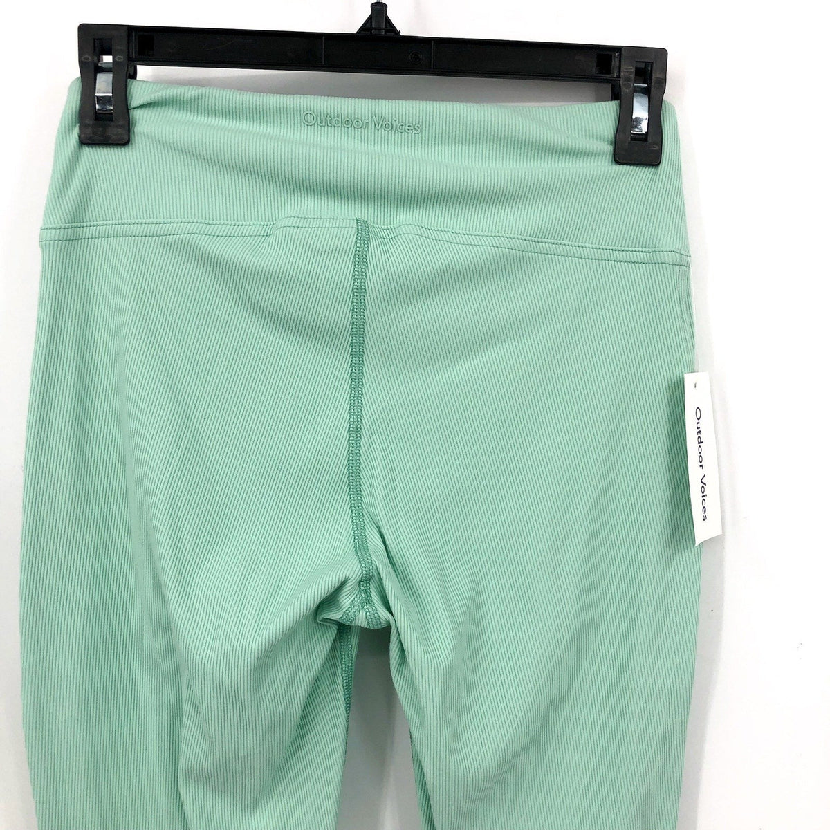 OUTDOOR VOICES Womens SuperForm Rib Flare Athletic Pants Small Green Patina NWT
