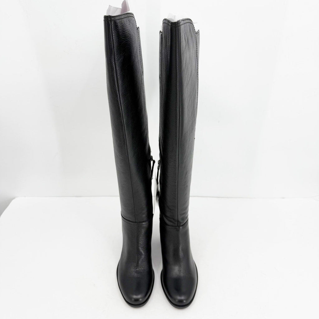 Naturalizer Womens Kyrie Knee High Boots Size 7 M Wide Calf Black Leather NIB
