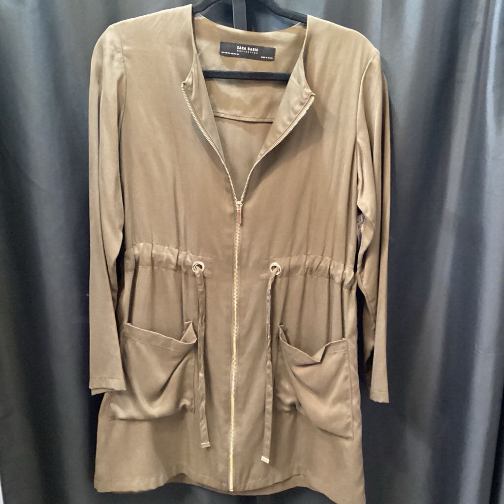 Zip Up Gathered OUTERWEAR XS