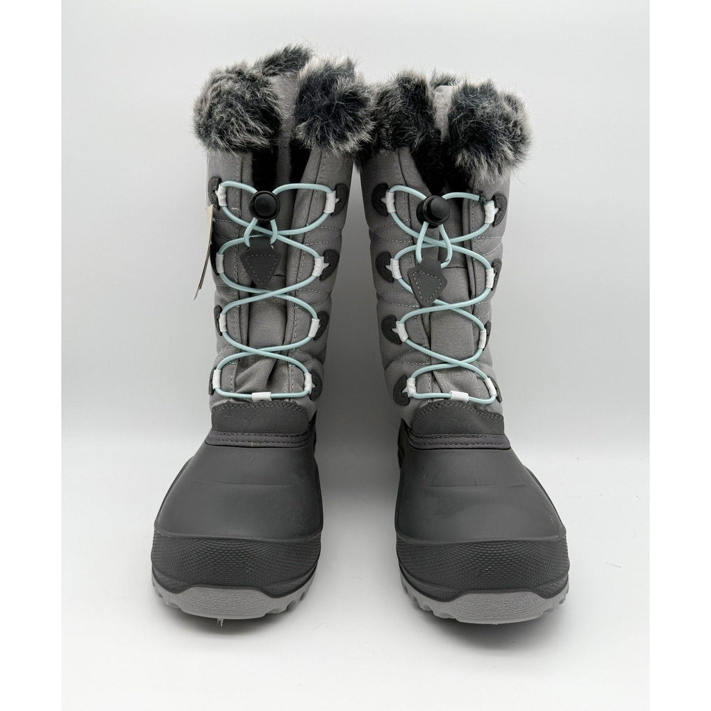 Kamik Big Kids SNOWANGEL Boots Size 7 EU 39 Grey Blue Insulated Waterproof NIB