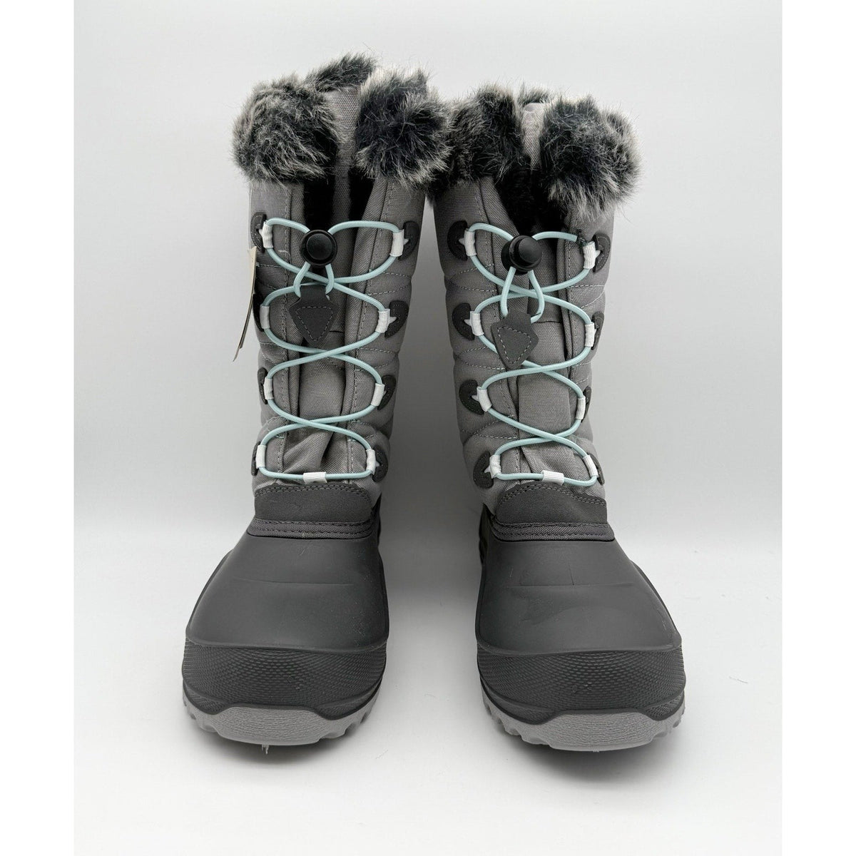 Kamik Big Kids SNOWANGEL Boots Size 7 EU 39 Grey Blue Insulated Waterproof NIB