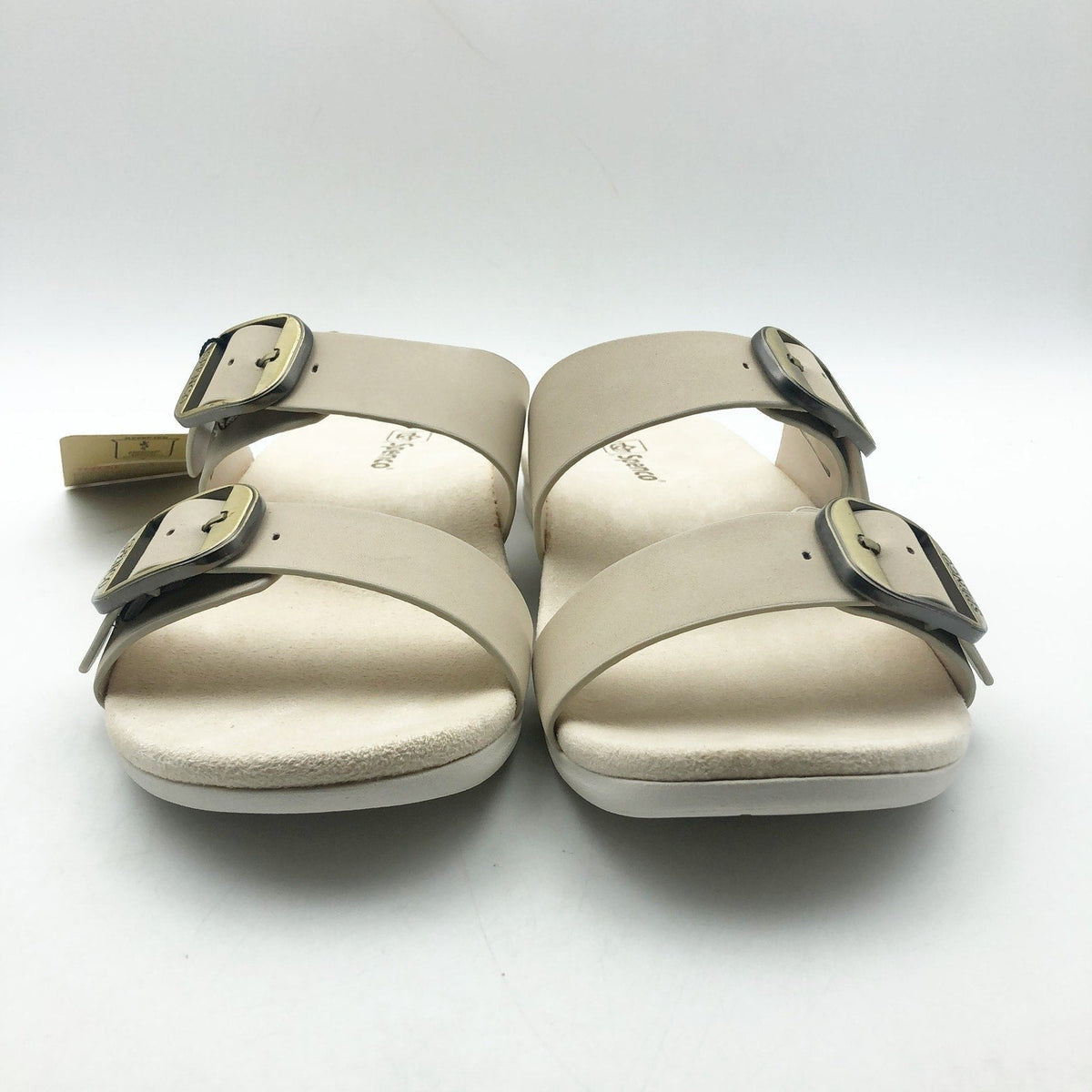 Spenco Womens Vista Slip On Sandals Size 7.5 Grey Morn Leather Comfort APMA NIB