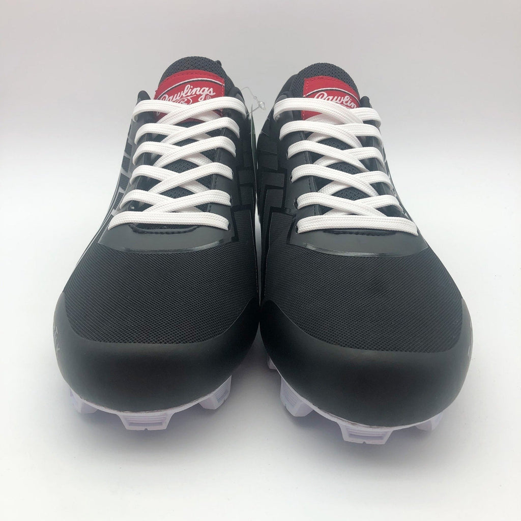 Rawling Mens Savage Low Lace Up Baseball Cleats Size 7 Black White NWOB