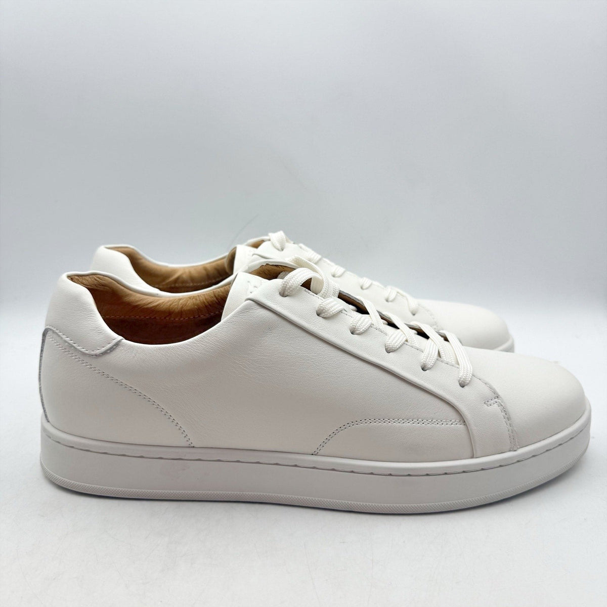 Florsheim Mens Monopoli Casual Sneakers Size 12 WIDE Cream White Leather NWOB