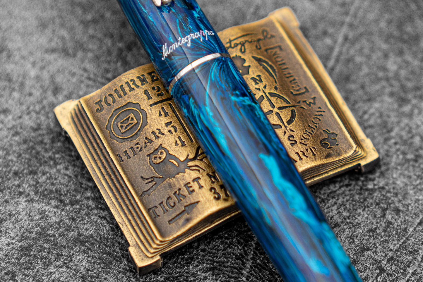 Sepia "Listen to your heart" Brass Pen Stand