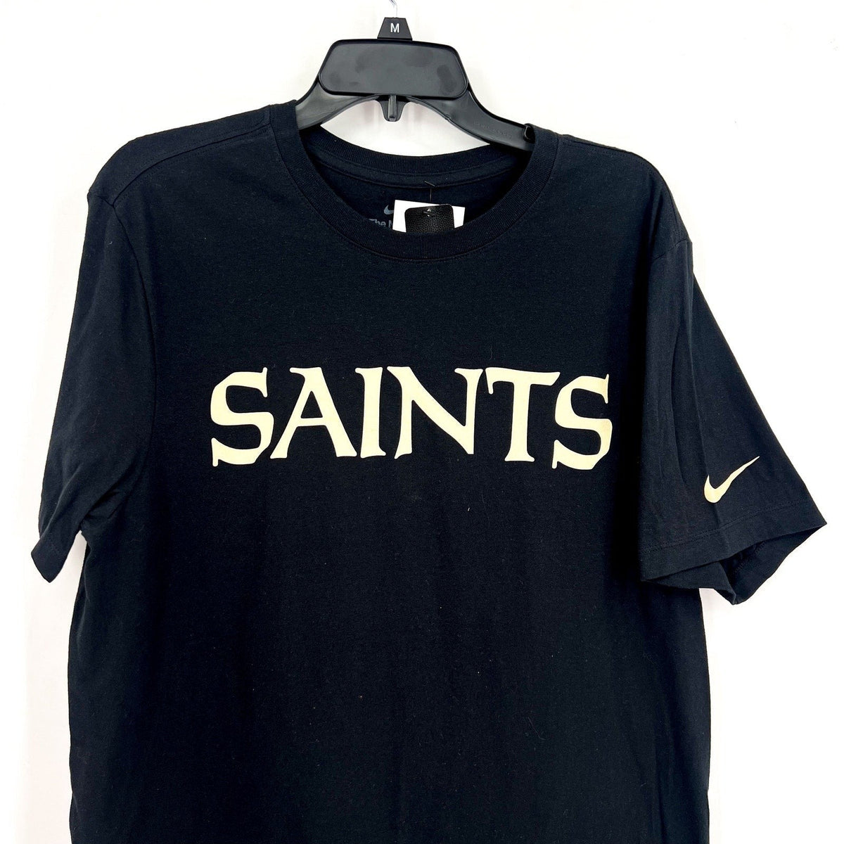 NIKE Mens New Orleans Saints Wordmark Essential Tee Large Black NWT N199-00A