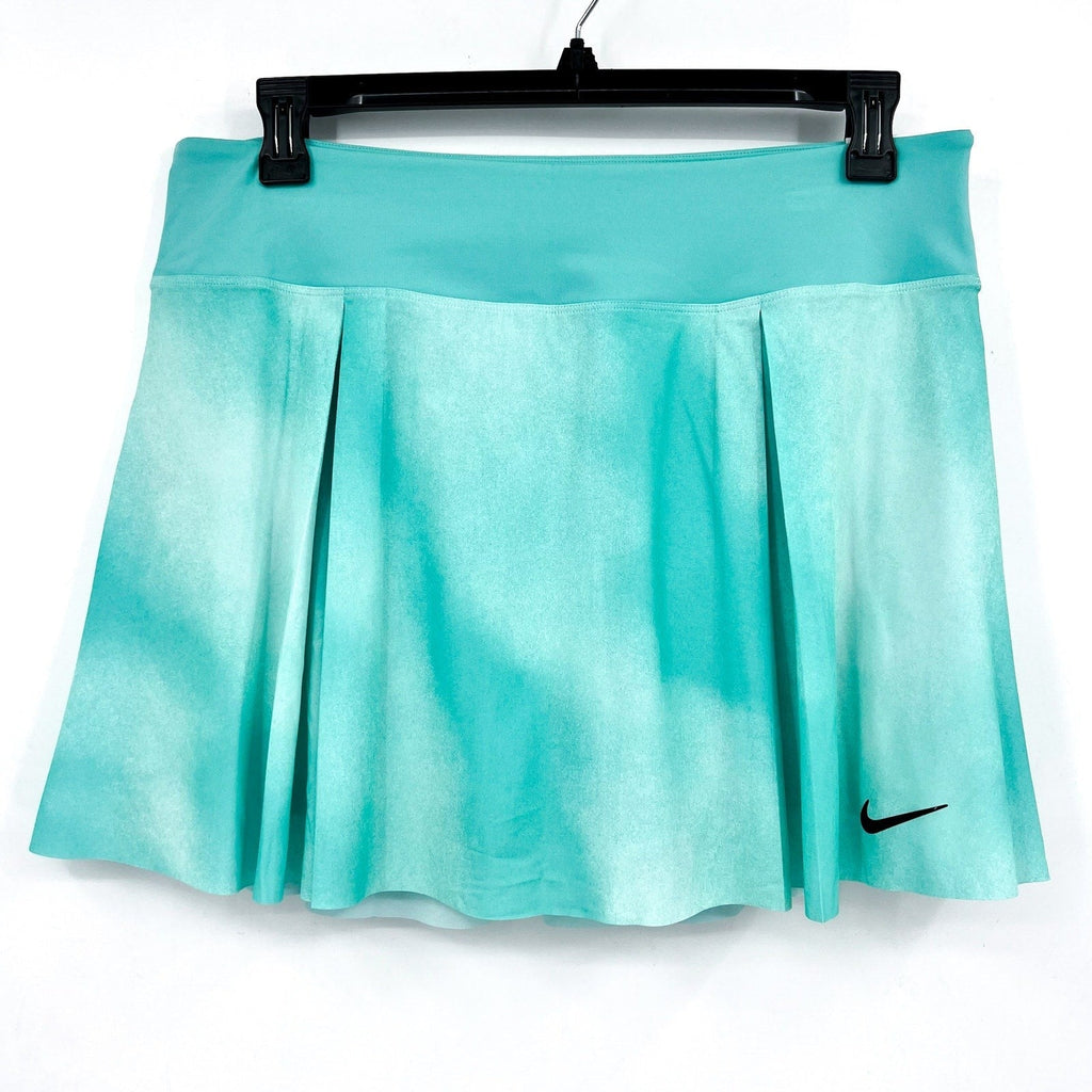 NIKE Women's Dri-Fit Pleated Tennis Skirt Small Glacier Blue Print Skort NWT
