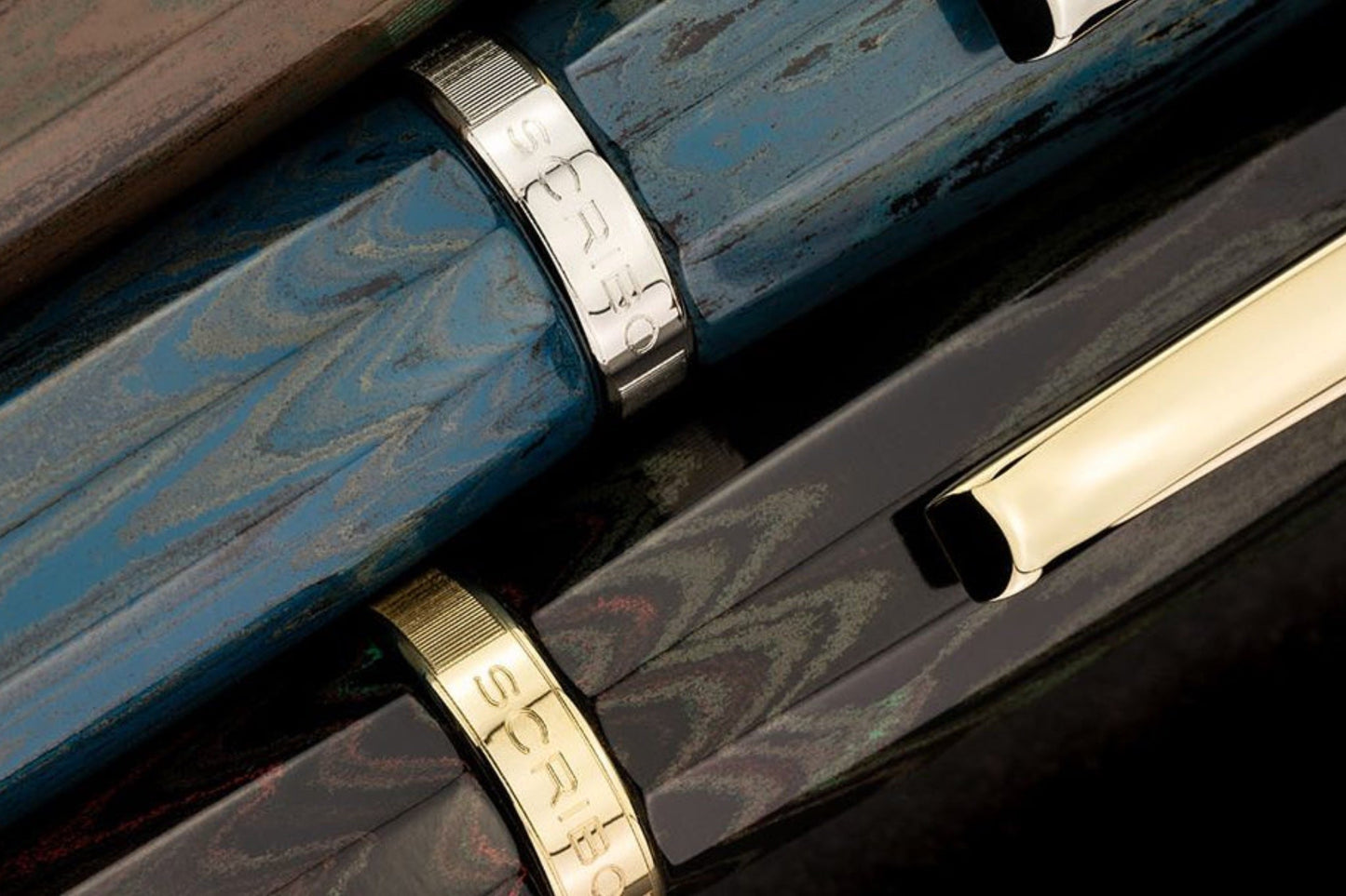 SCRIBO FEEL Ebonite Fountain Pen - Sassi Neri GT