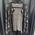 Eileen Fisher Open Print Linen Thin SWEATERS L