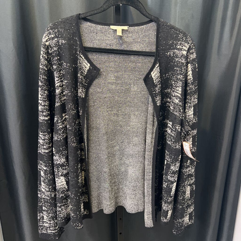 Eileen Fisher Open Print Linen Thin SWEATERS L