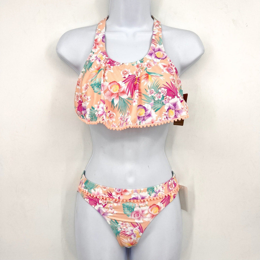 HOBIE Girls Bikini Top & Bottom Set Size 12 Pink Honolulu Honey NWT