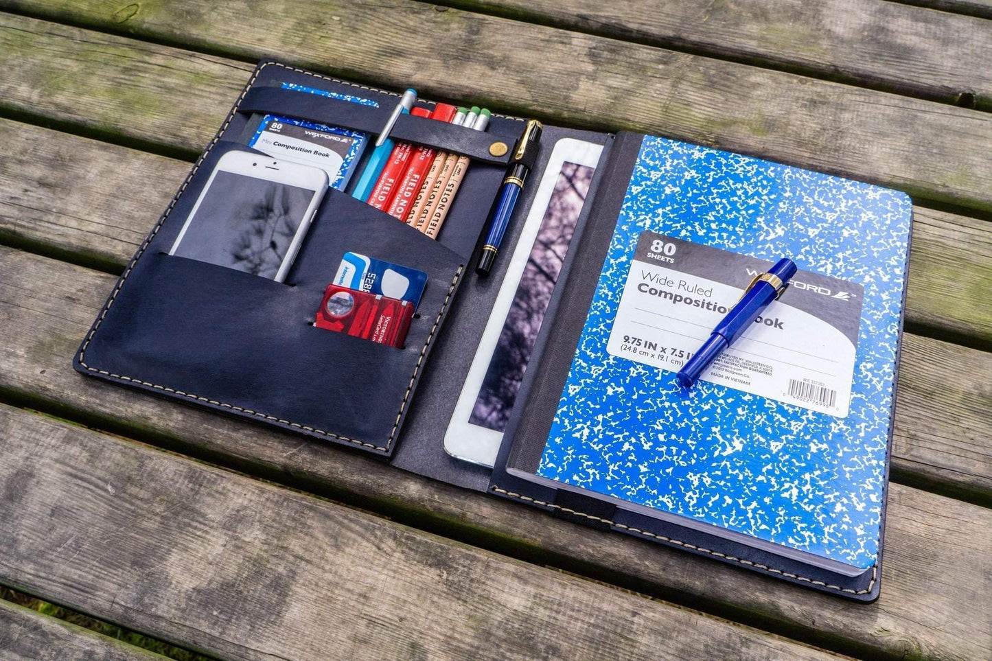 iPad Air/Pro & Extra Large Moleskine Cover - Navy Blue