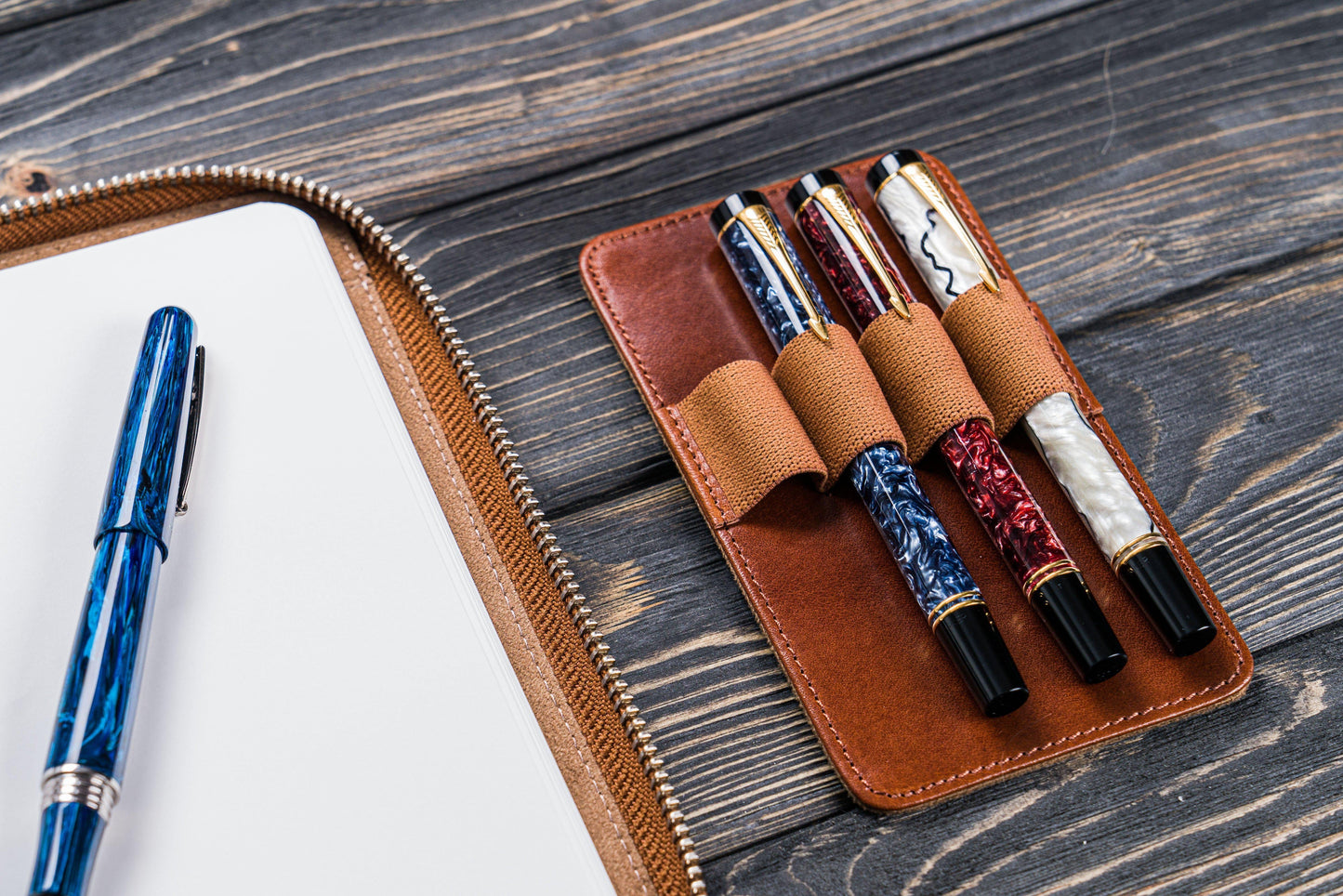 Leather Zippered A5 Leuchtturm1917 Notebook Folio - Brown