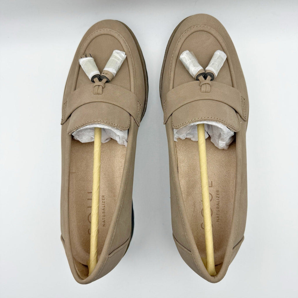 Soul Naturalizer Womens Josie Loafers Size 8M EU 38.5 Taupe Tan Slip-on NIB