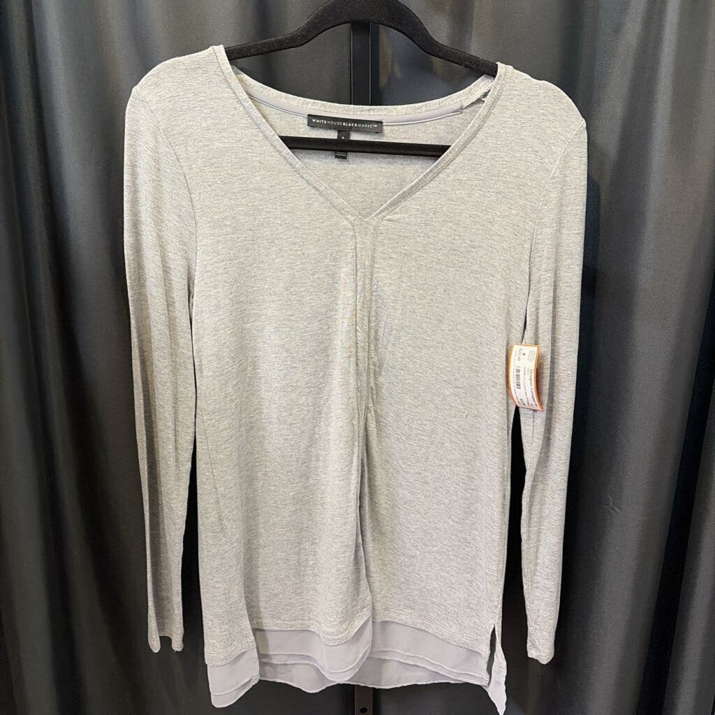 WHBM LS Layered Silver TOPS S