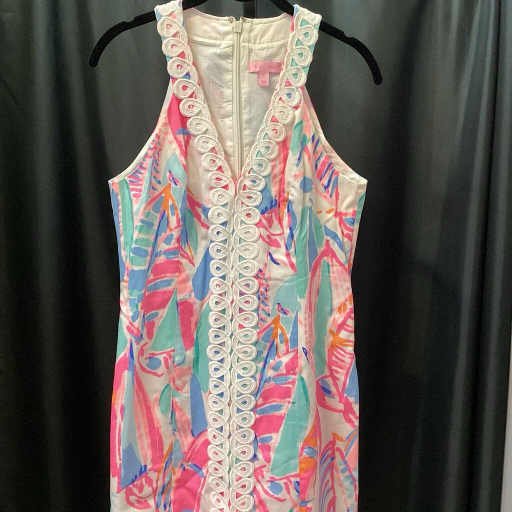 Lilly Pulitzer Eyelet Center Print Tank DRESSES 6