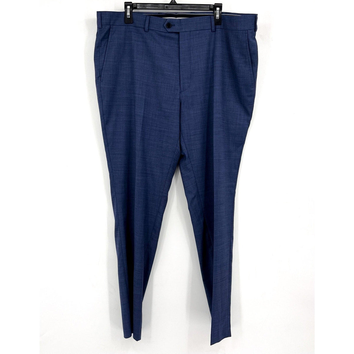 PENGUIN Men's Osman Wool Blend Dress Pants 40x32 Steel Blue Flat Front NWOT
