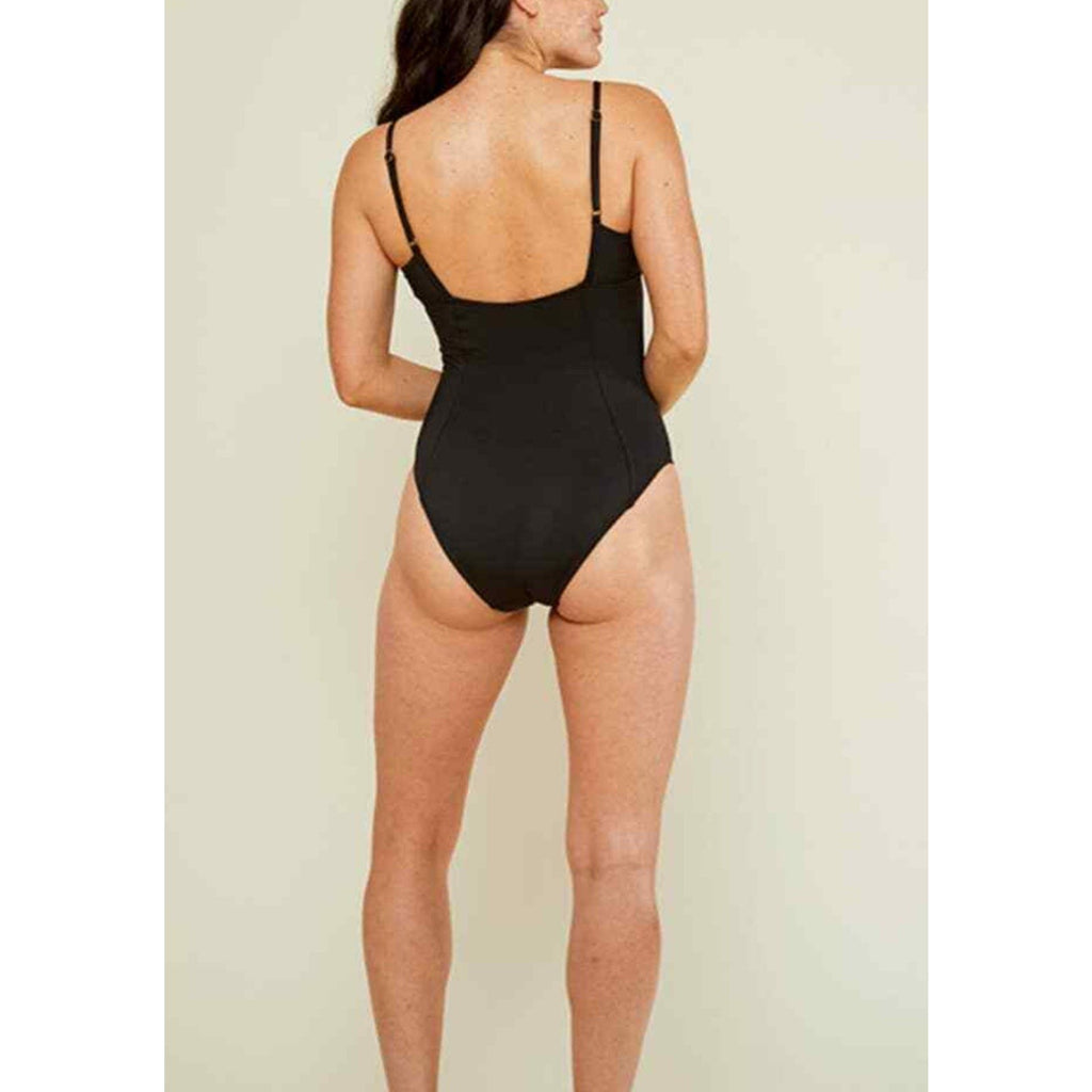 ANDIE SWIM Women's Havana One Piece Swimsuit XL US 16 Black Square Neck NWT