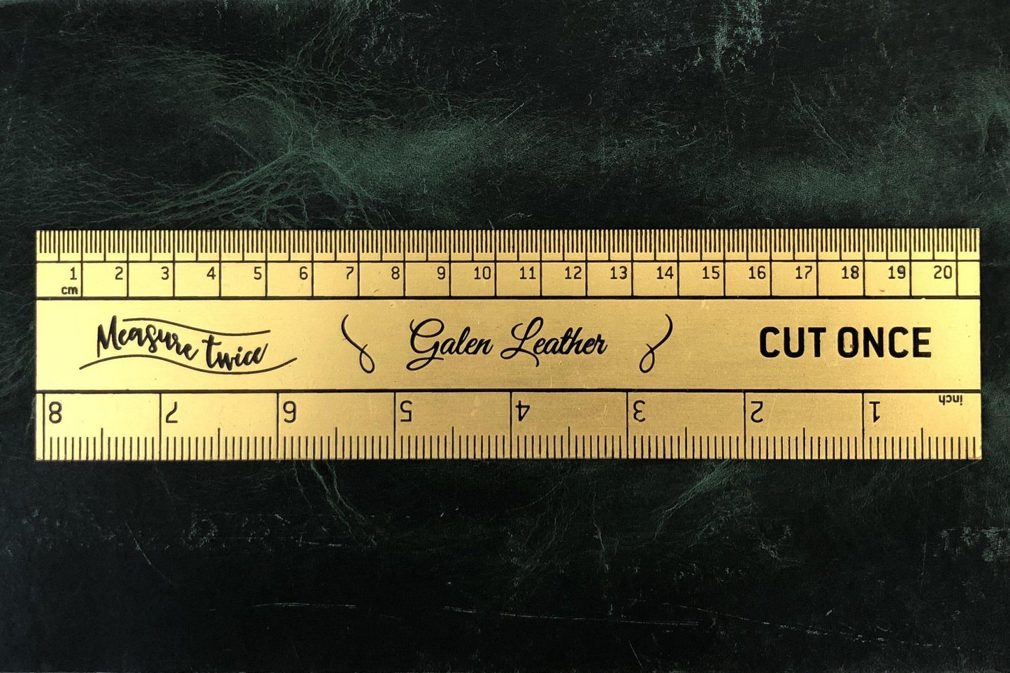 Vintage Inspired Brass Ruler - Imperial & Metric Measurements