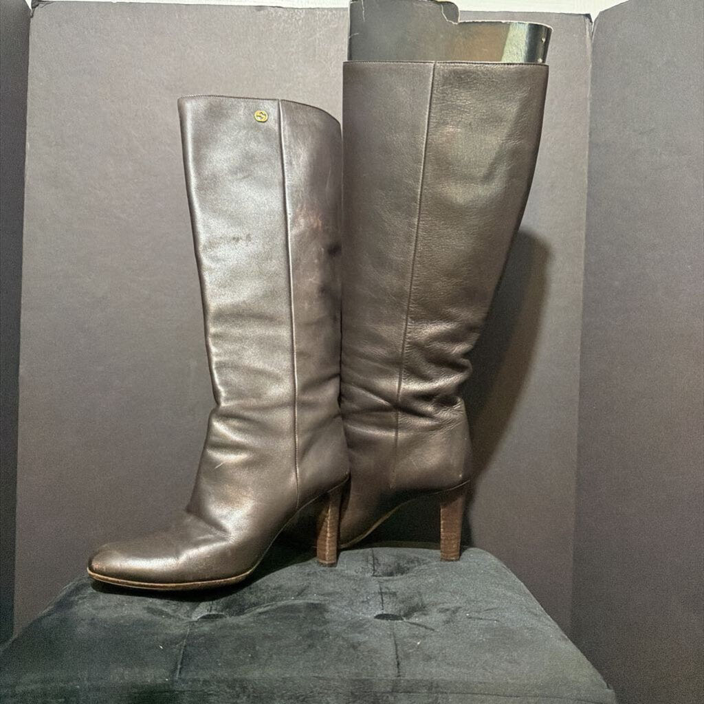Gucci Leather Tall Heel BOOTS 37.5