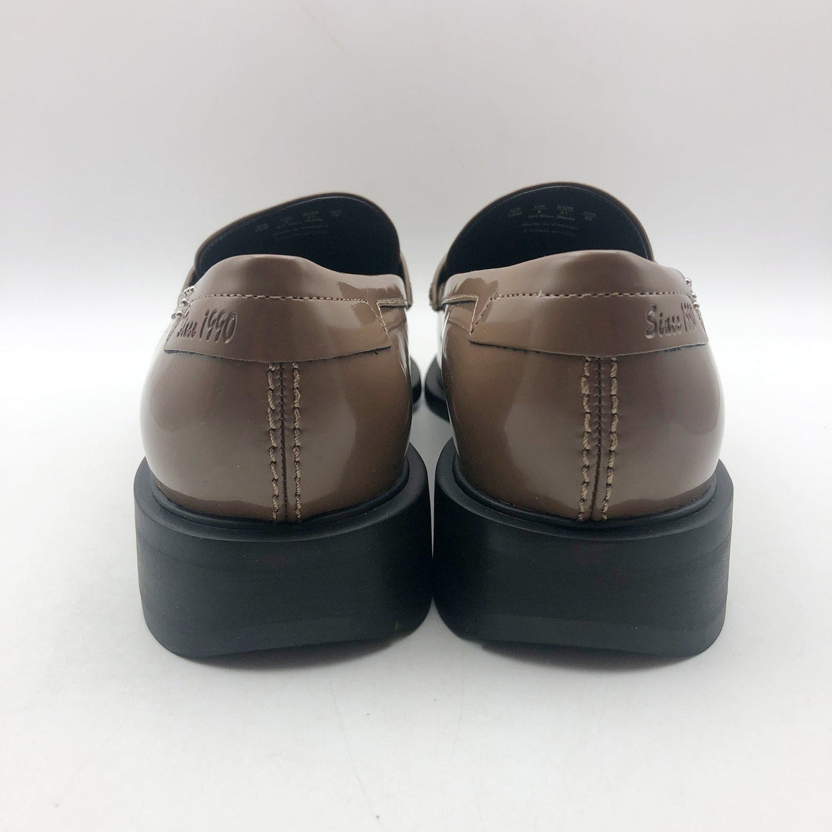 Franco Sarto Womens Eden Studded Loafers Size 7.5 Toffee Brown Slip On NWOB