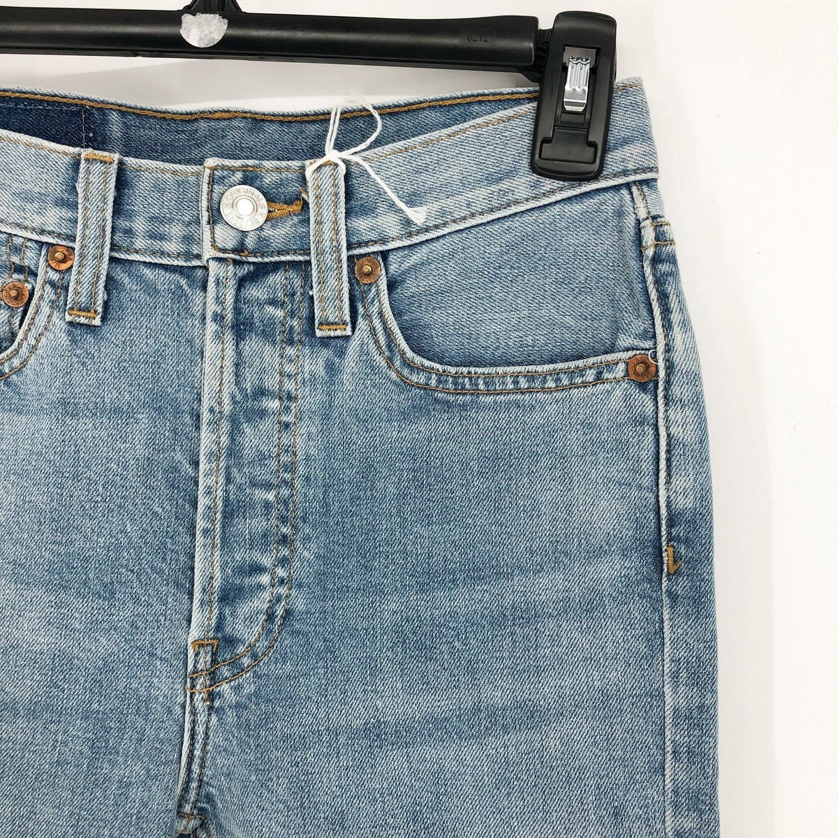 RE/DONE Originals Womens High Rise Ankle Crop Jeans SIZE 25 Super Light Blue NWT