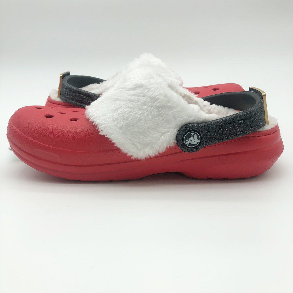 Crocs Unisex Santa Classic Clogs Womens 8 Mens 6 Festive Red White Black NWT