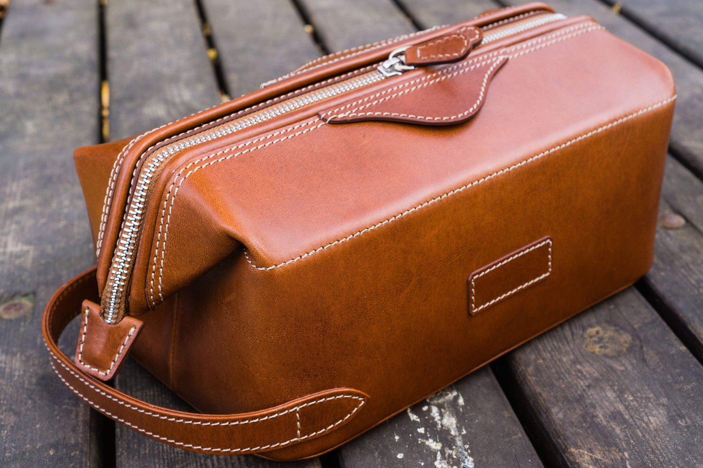 Leather Dopp Kit - Brown
