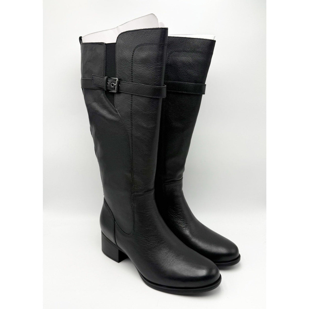 Naturalizer Womens Kenna Knee High Boots Size 9 M XWIDE CALF Black Leather NIB