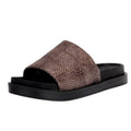 Aerosoles Womens Leila Slide Sandals Size 8.5 M Grey Snake Quilted NWOB