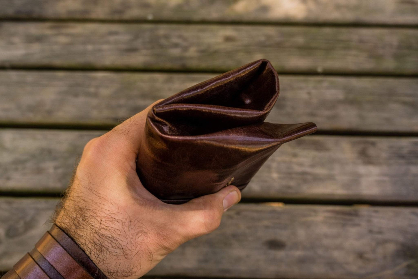 Personalized Leather Pen Roll - Brown