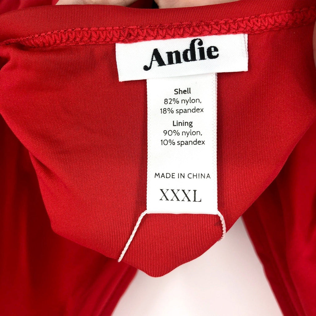 ANDIE SWIM Sardinia One Piece Swimsuit XXXL US 20 Cherry Red Plunge