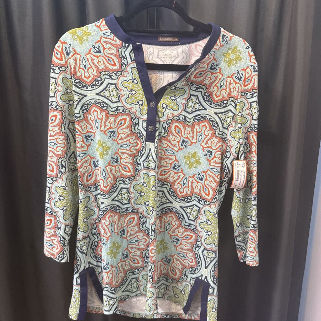 J McLaughlin 3/4 Slv Paisley TOPS M