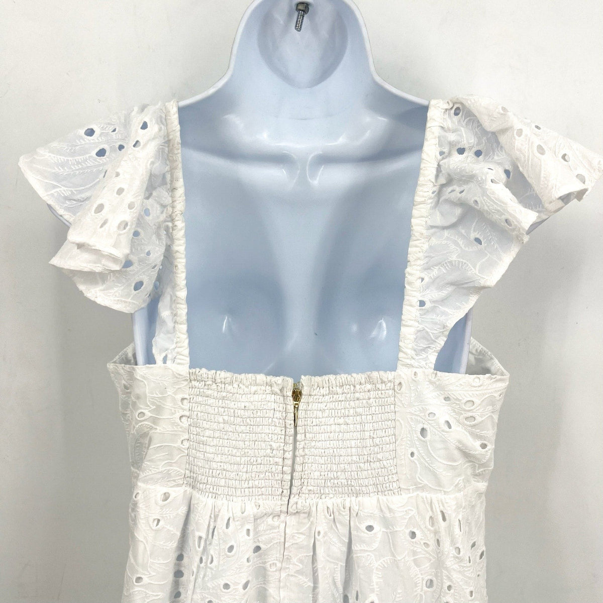 LILLY PULITZER Lantana Eyelet Midi Dress Size 10 Resort White Flutter Sleeve NWT