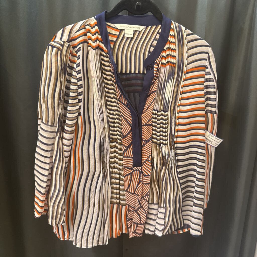 DVF Geo Pleated Silk TOPS 2