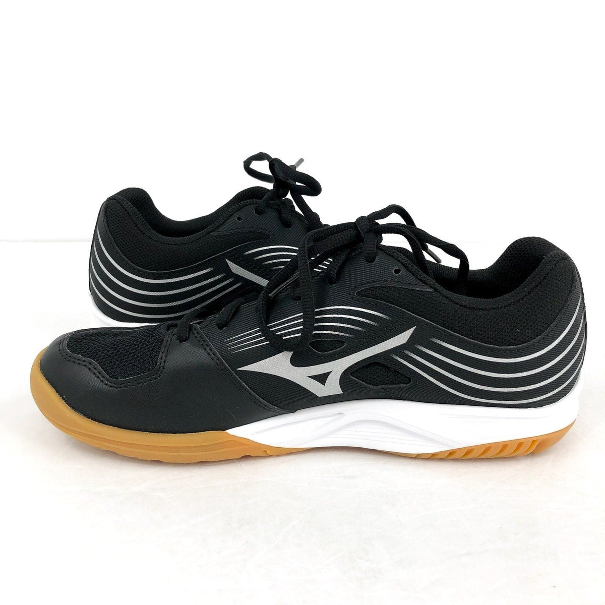 MIZUNO Womens Cyclone Speed 3 Volleyball Shoe Size 9.5 Black Silver Lace Up NWOB